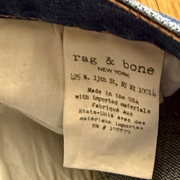 rag & bones 24 Lou High Waisted Skinny Jean  in Northwood Blue - Picture 9 of 10